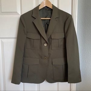 Theory Olive Green Utility Blazer